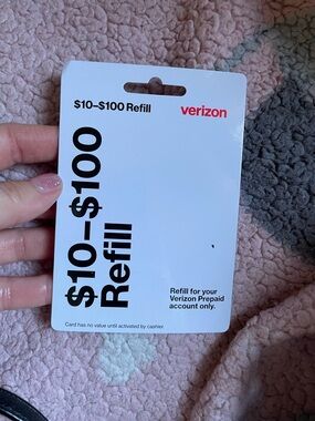 Unused Verizon $100 Prepaid account Refill Card